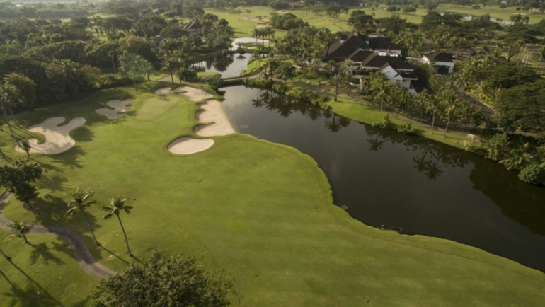 Aerial view of country club