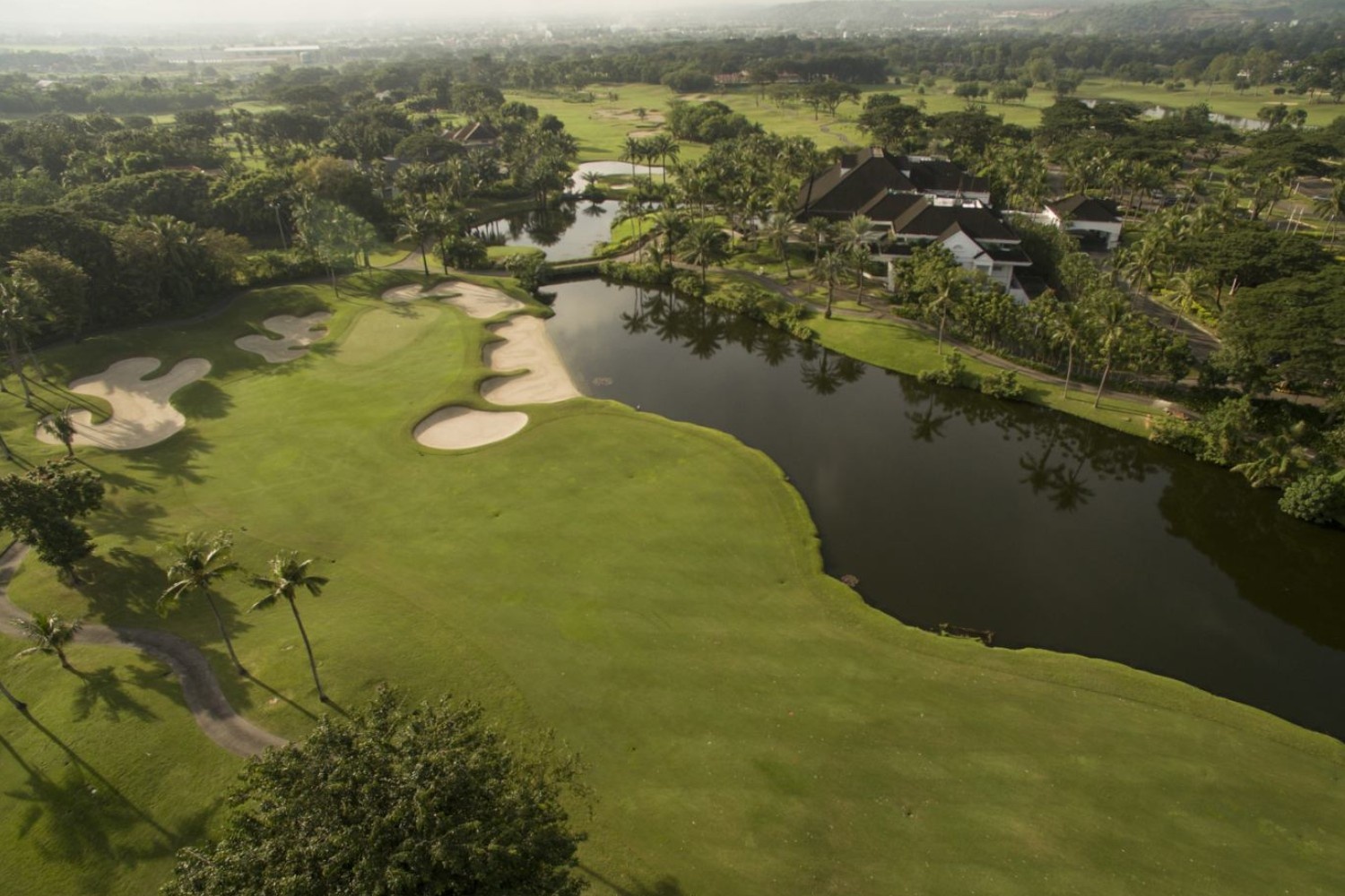 Aerial view of country club