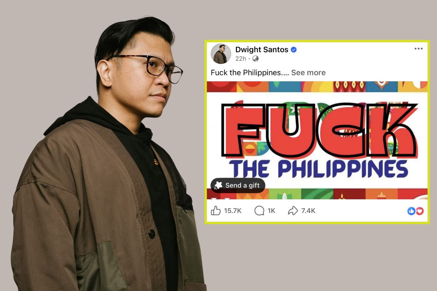 Dwight Santos anti-government rant