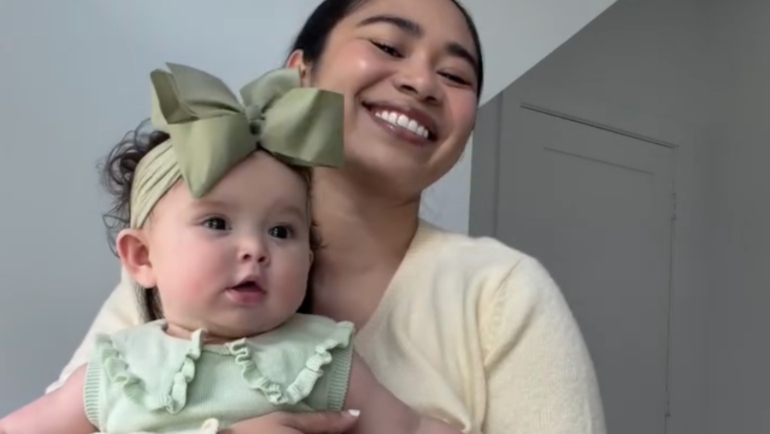 Jessica Sanchez and baby