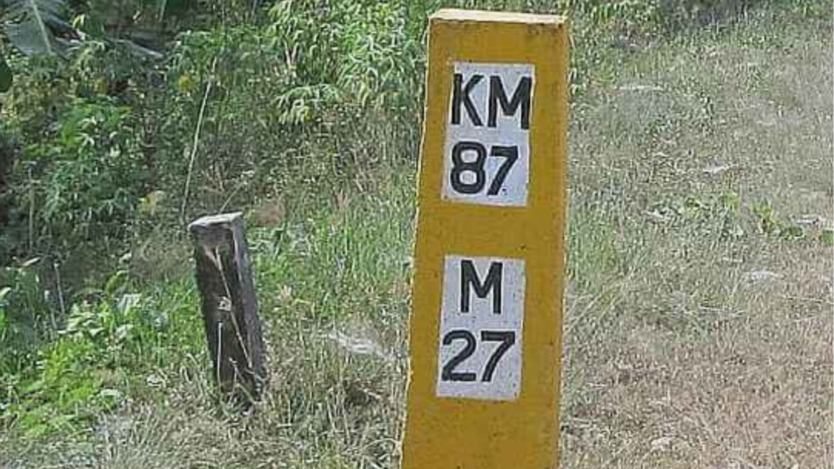 Kilometer markers