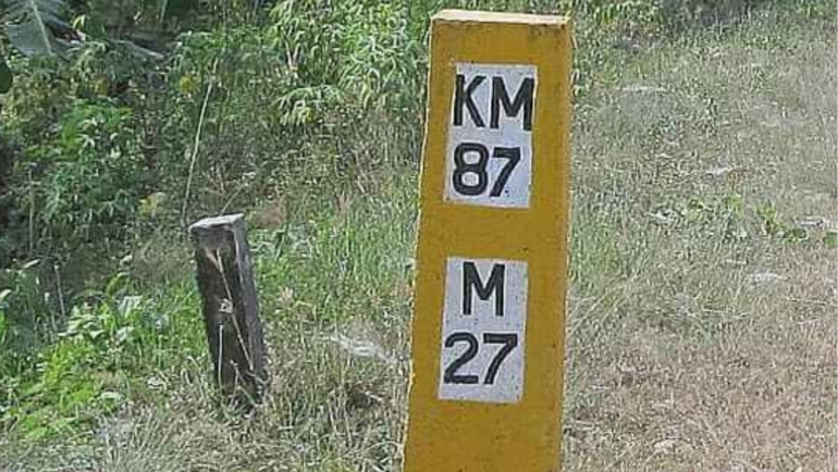 Kilometer markers
