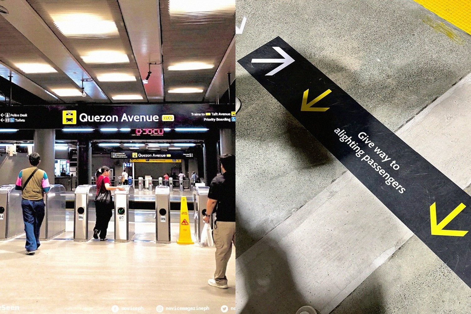 MRT Quezon Avenue station new signages