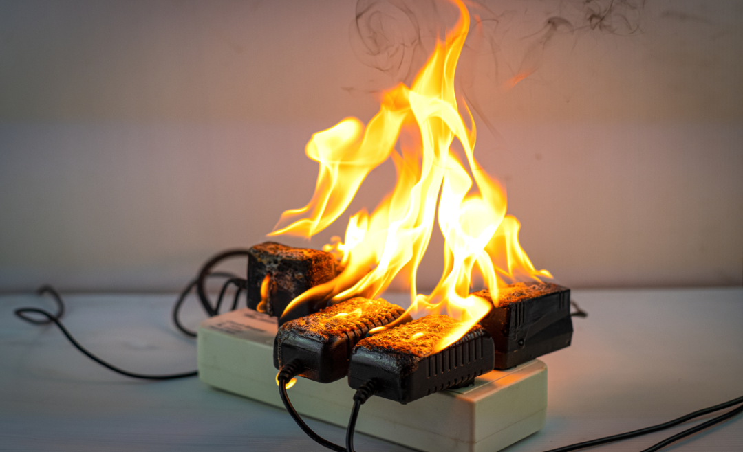 On fire electrical wiring