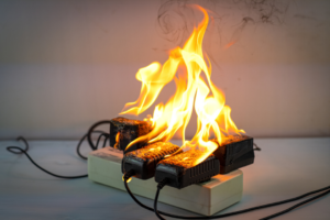 On fire electrical wiring