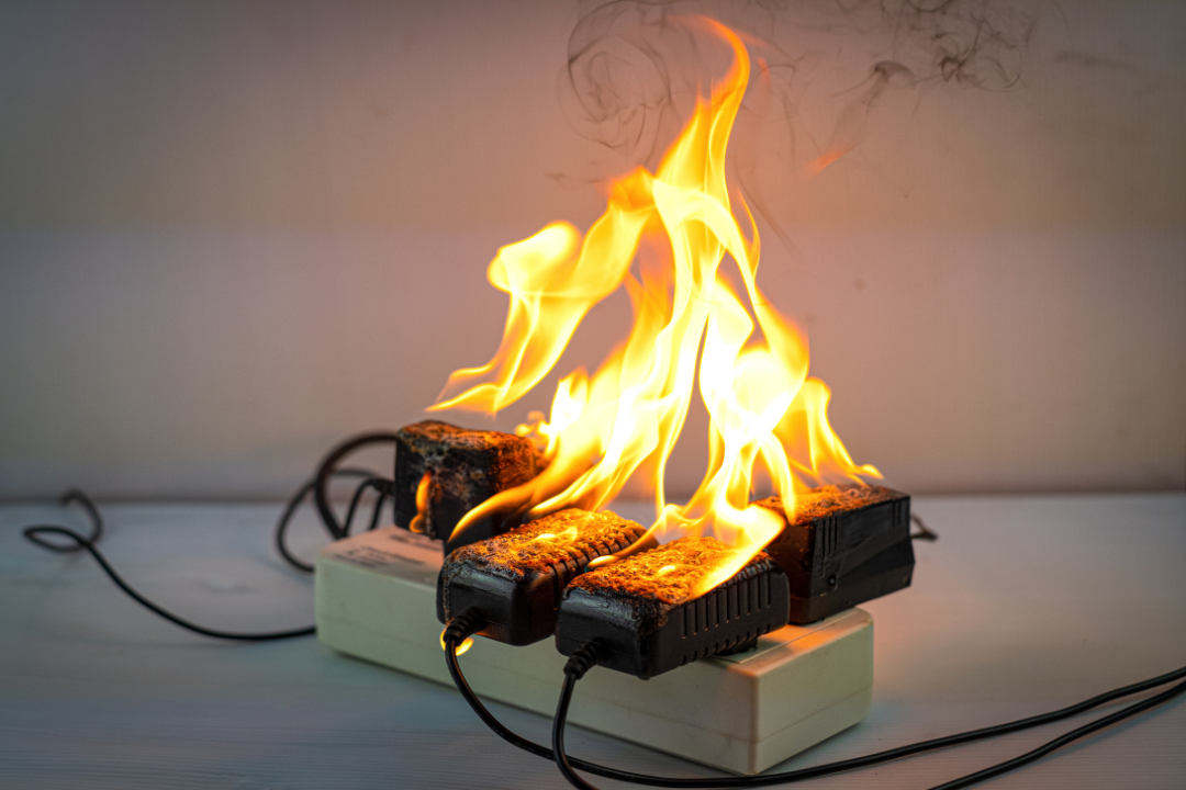 On fire electrical wiring