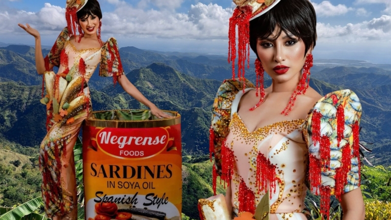 Sardines-inspired gown