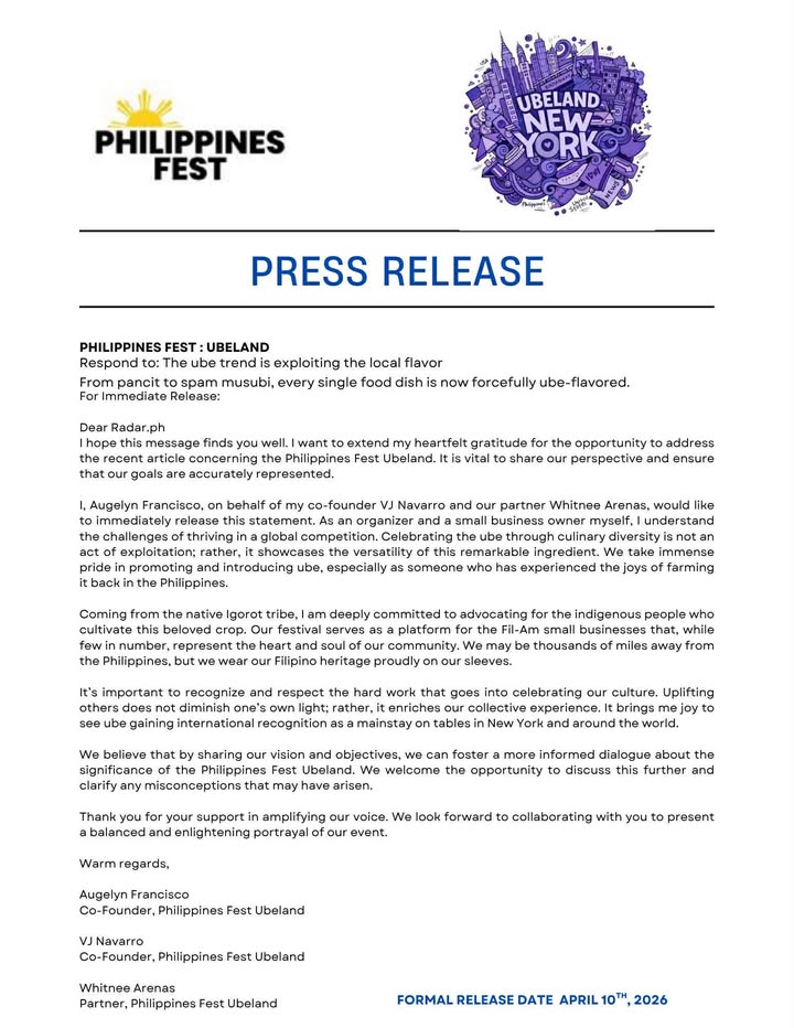UBELAND Press Release