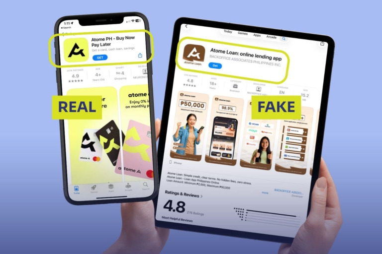 Real versus Fake Atome PH app