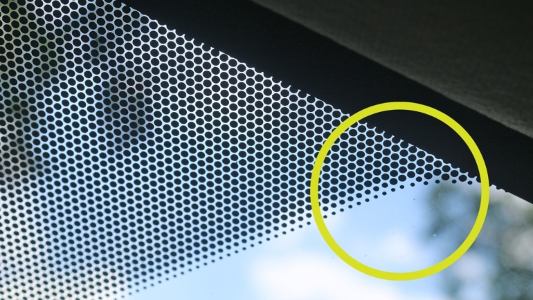 windshield black dots