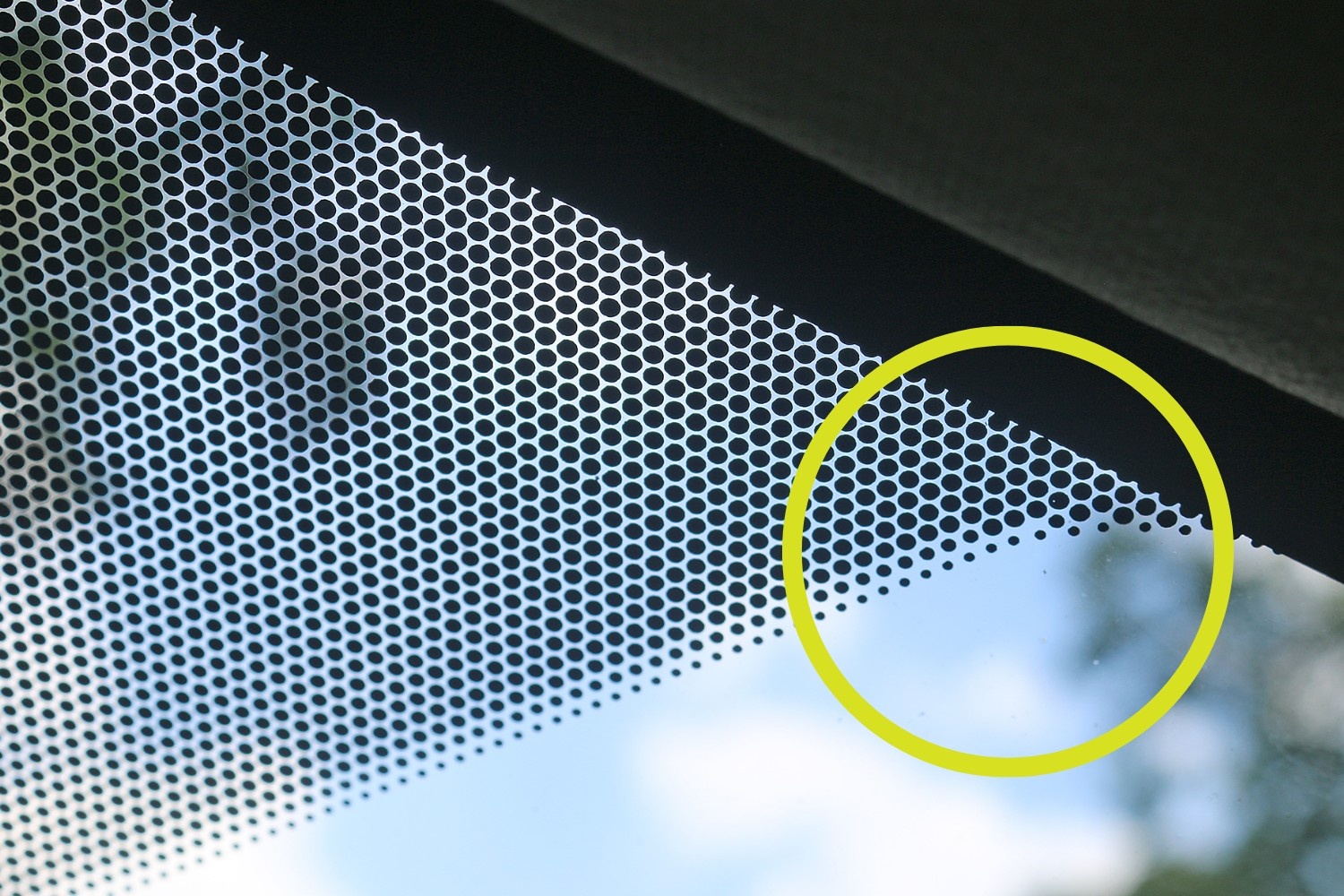windshield black dots