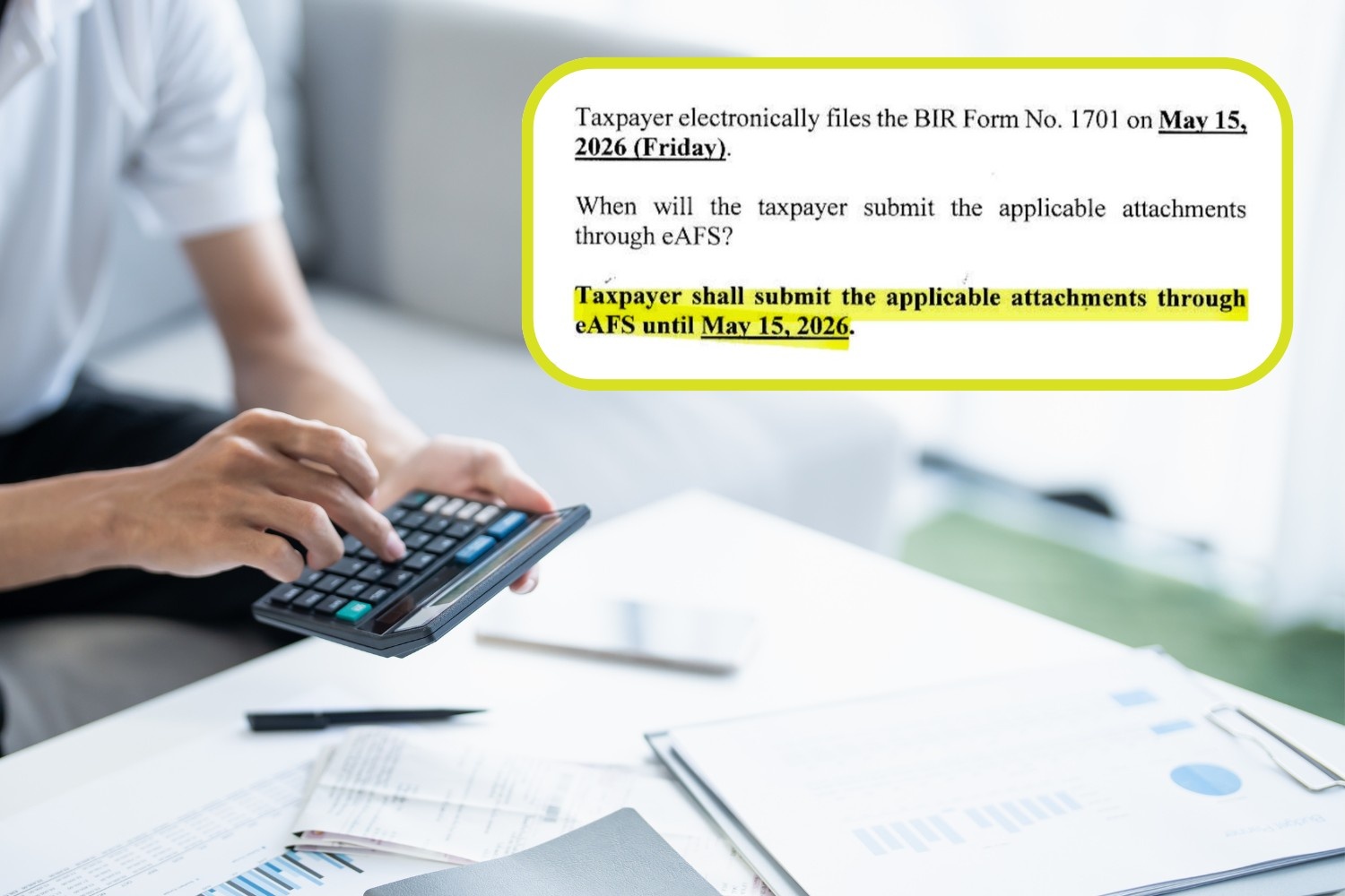 BIR tax filing deadlines