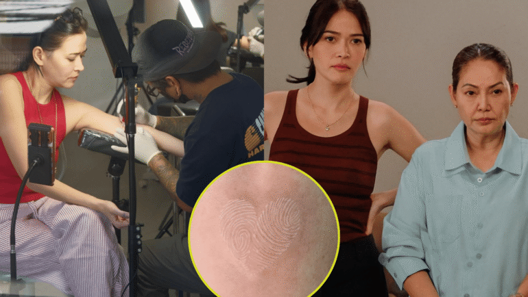 Bela Padilla white ink tattoo