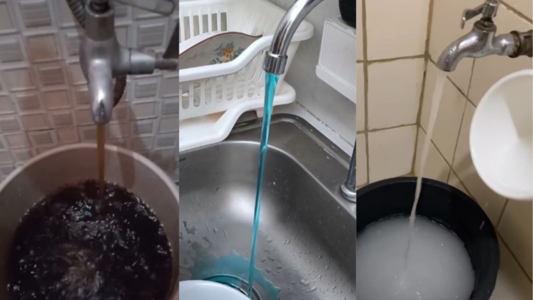 Colored water faucet