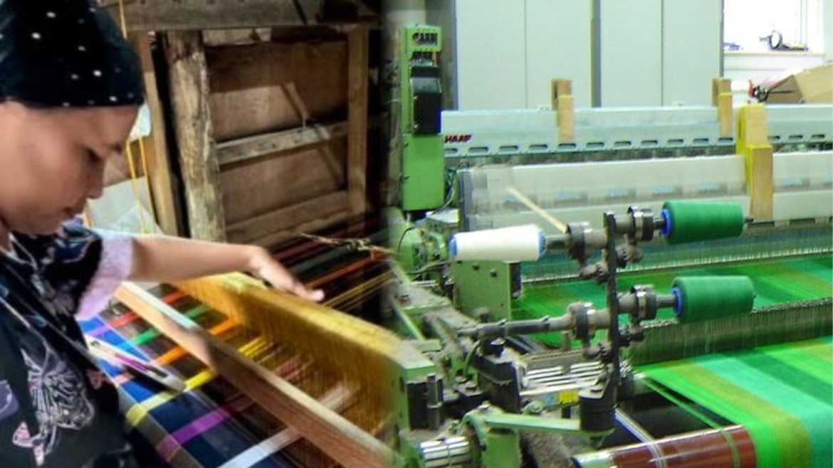 Machines vs. traditional weaving