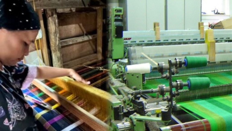 Machines vs. traditional weaving