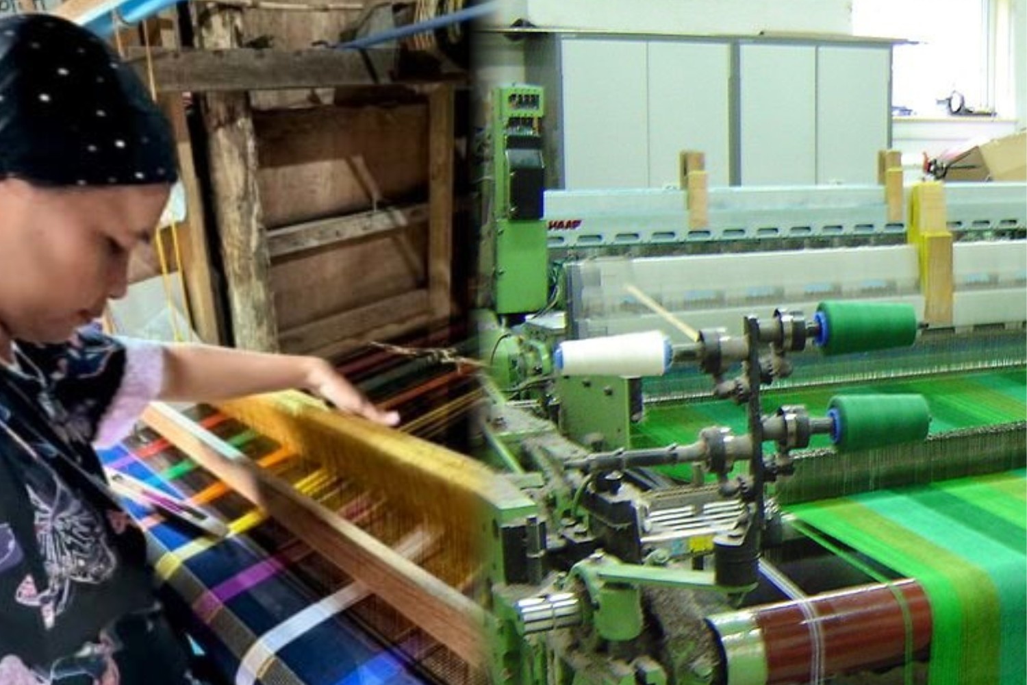 Machines vs. traditional weaving