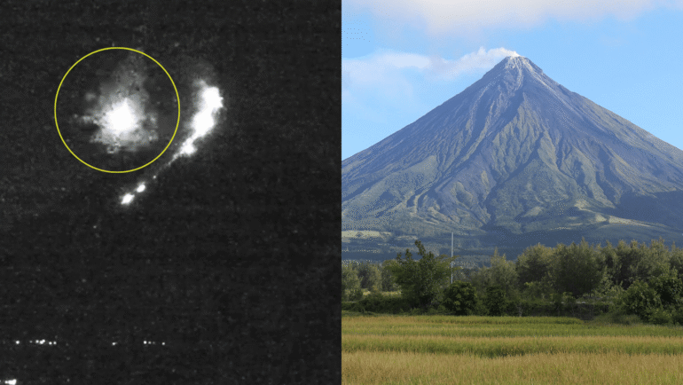 Meteor strike in Mayon Volcano