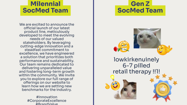 Millenial vs Gen Z social team trend
