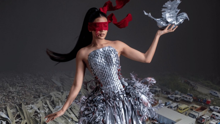 Miss Eco International 2026 candidate pays tribute to Binaliw landslide victims