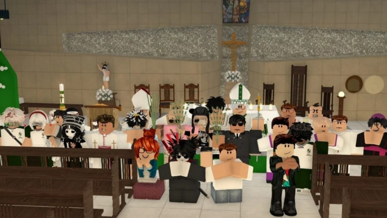 Roblox celebrates Sunday Mass