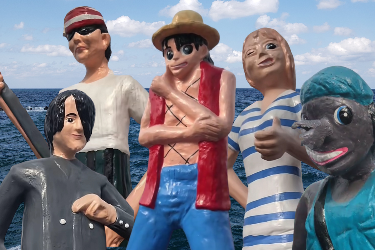 ‘One Piece’ statues in Jed's Island Resort