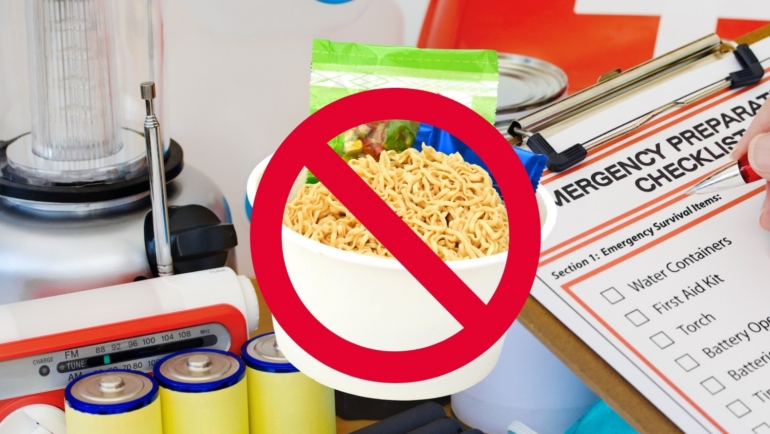 Instant noodles on emergency situations