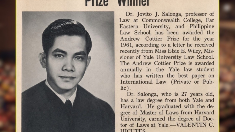 Jovito Salonga Senate excellence