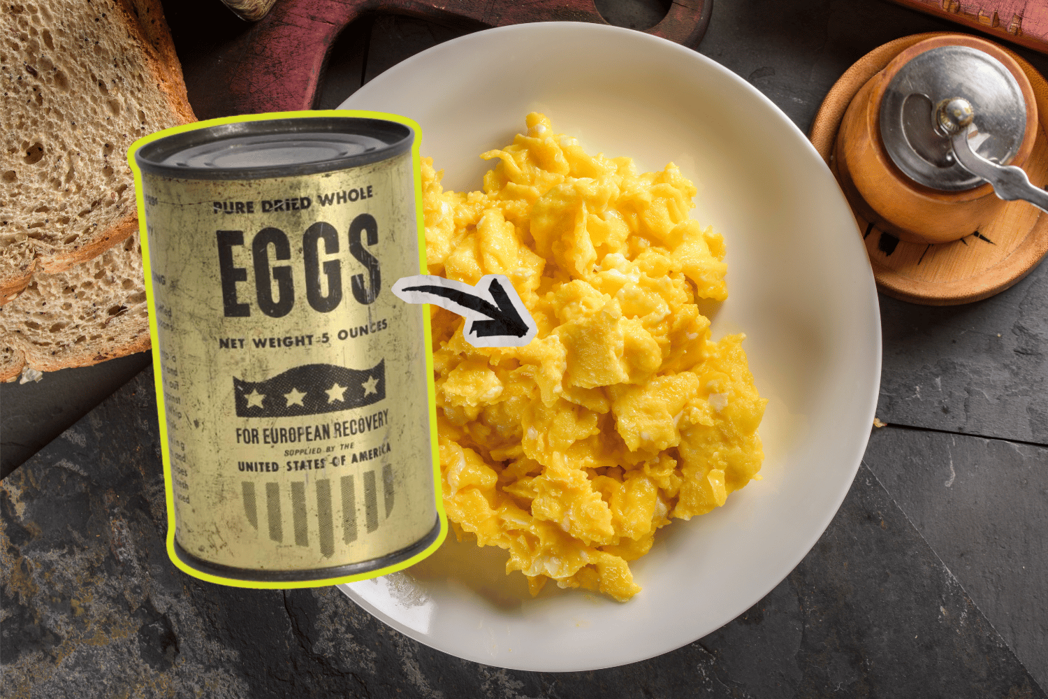 Powdered eggs