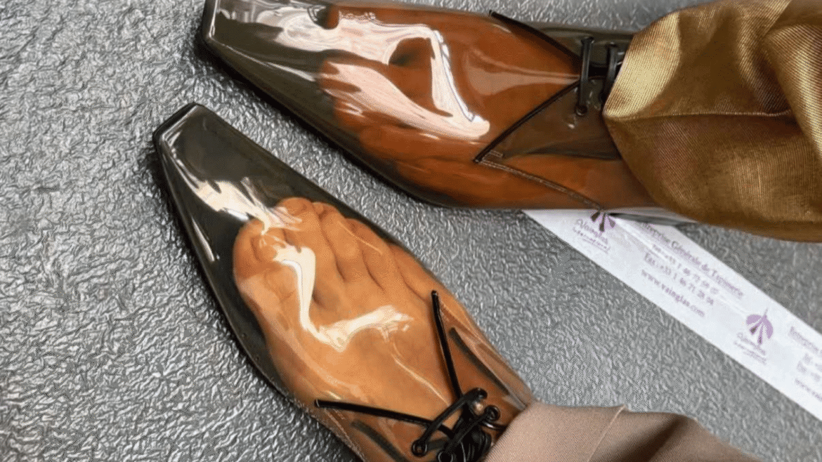 YSL’s transparent shoes