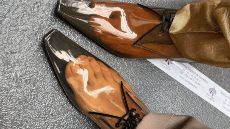 YSL’s transparent shoes