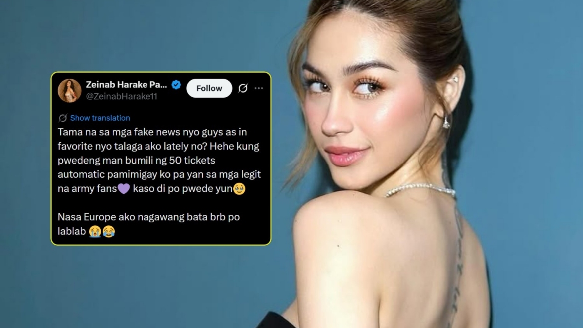 Zeinab Harake on BTS ticket rumors