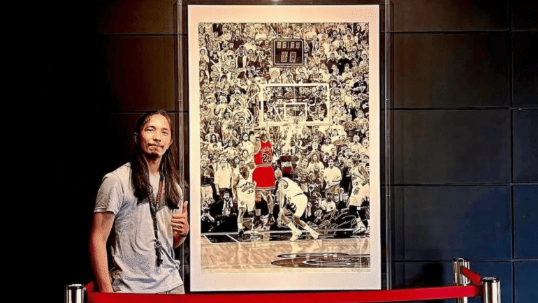 Michael Jordan-signed artwork