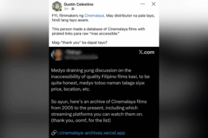 pirated Cinemalaya films