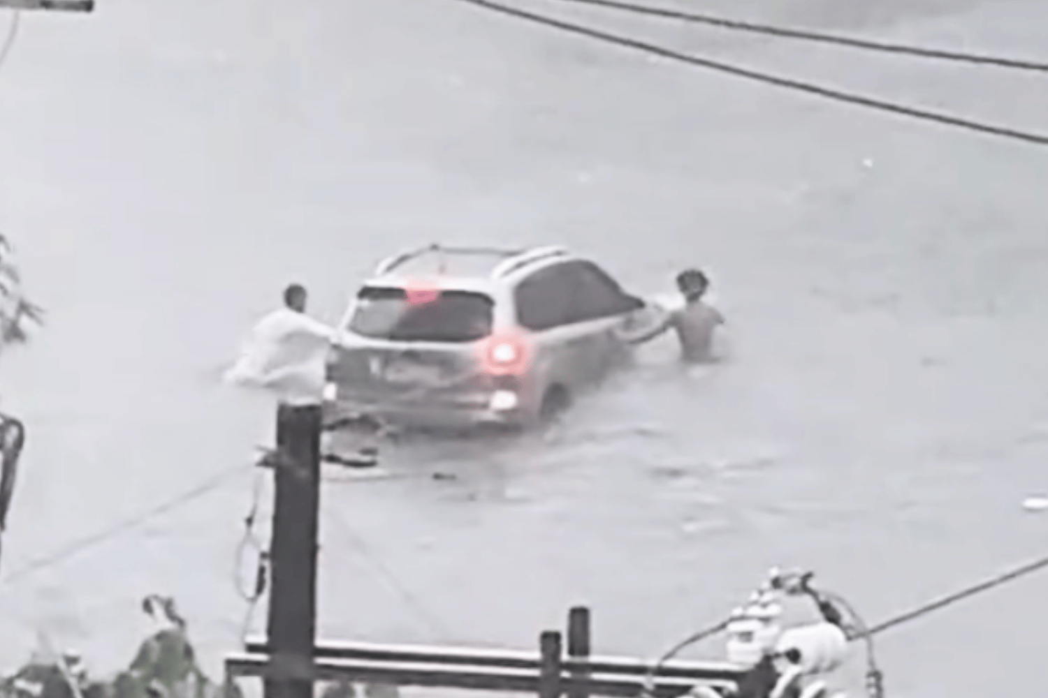 submerged car