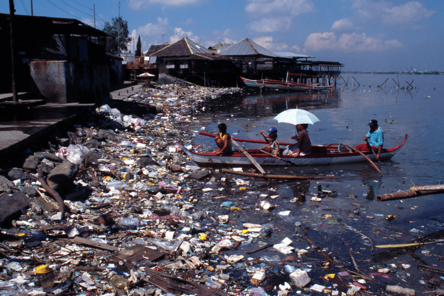 river-borne plastic waste
