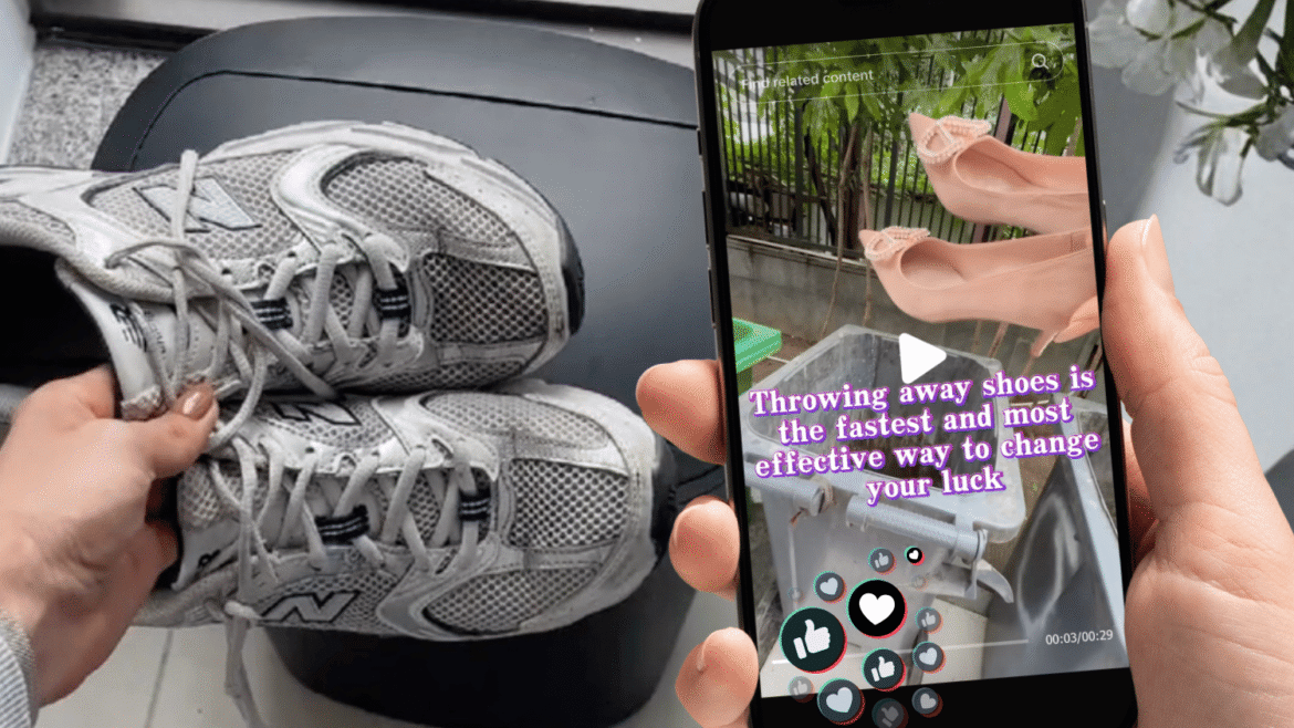 toss old shoes