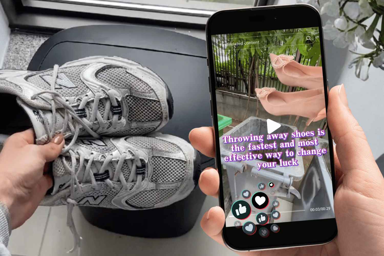 toss old shoes